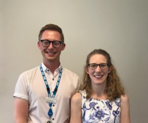 Award winners, Dr Rachel Pilling and Daniel Wadsworth